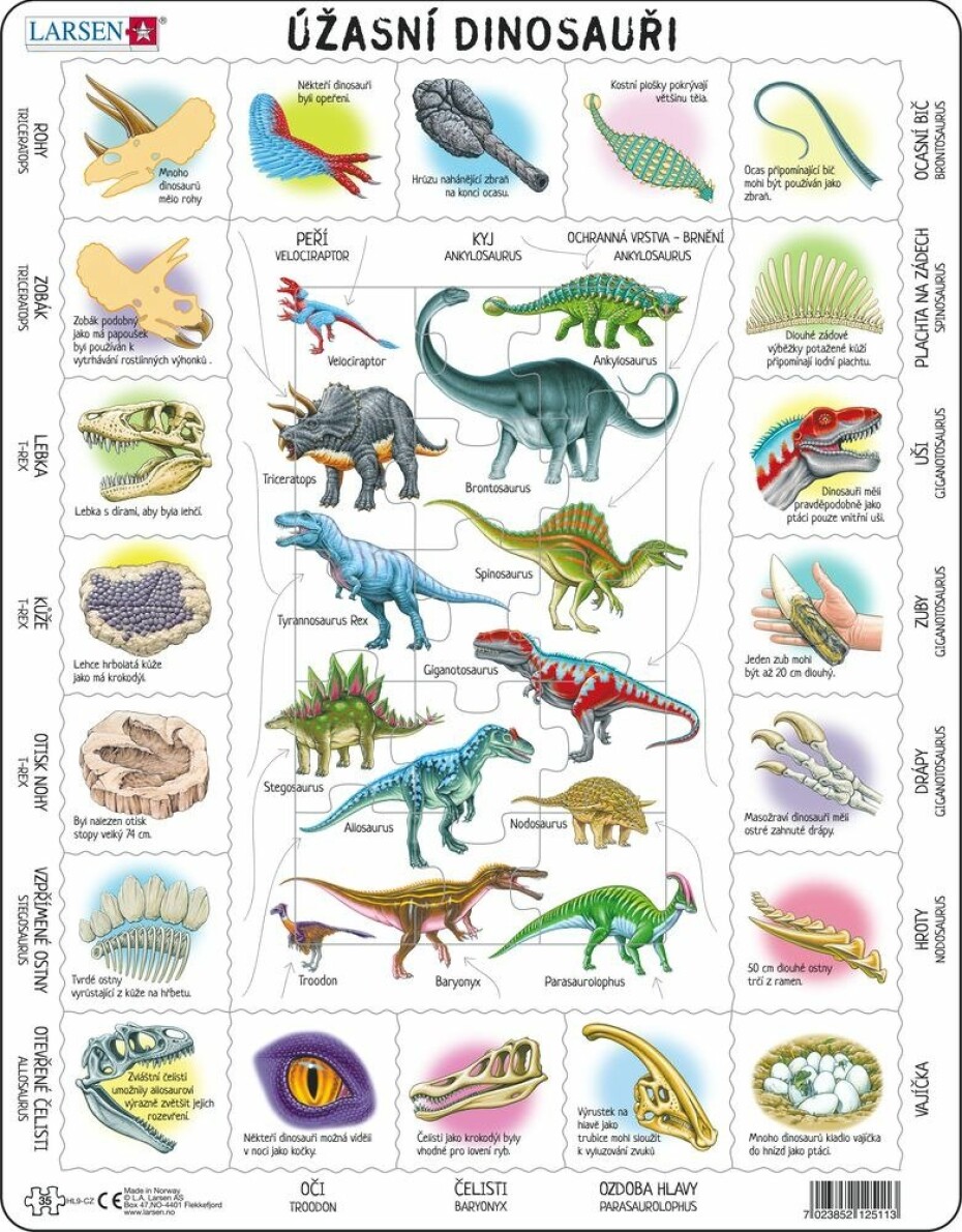Puzzle MAXI - Fascinující svět dinosaurů/35 dílků - Kubík - main (0)