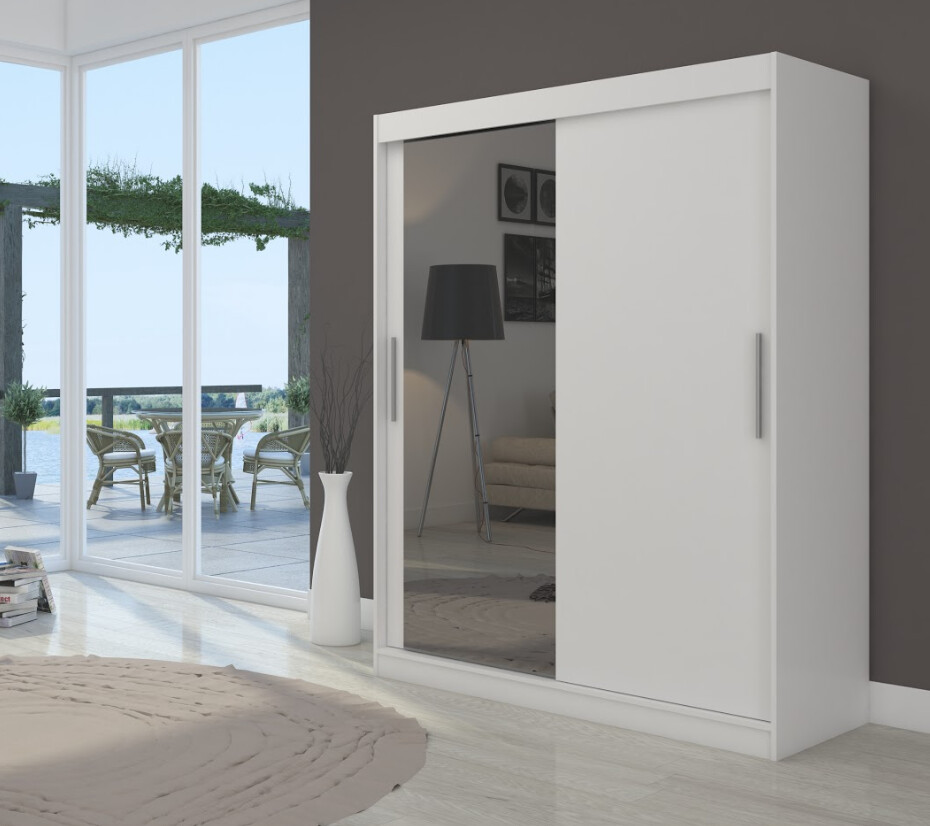 ArtAdrk Šatní skříň BIANCO | 150 cm Barva: Trufla - main (3)