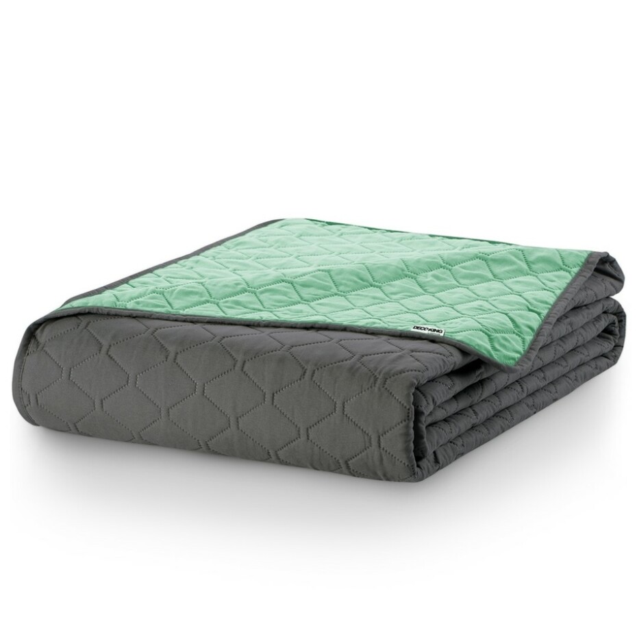 DecoKing Přehoz na postel Axel mátová/ocelová, 170 x 210 cm, 170 x 210 cm - main (3)