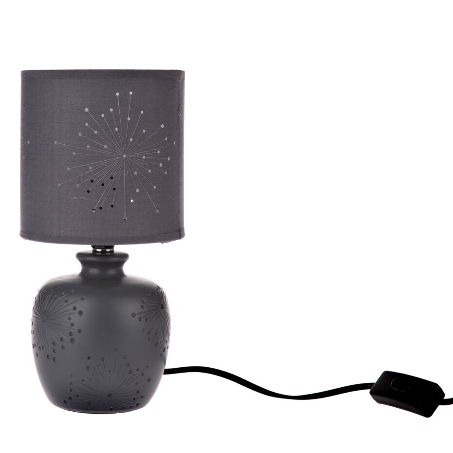 Keramická stolní lampa Galaxy, tm. šedá, 13 x 26,5 x 13 cm - main (0)