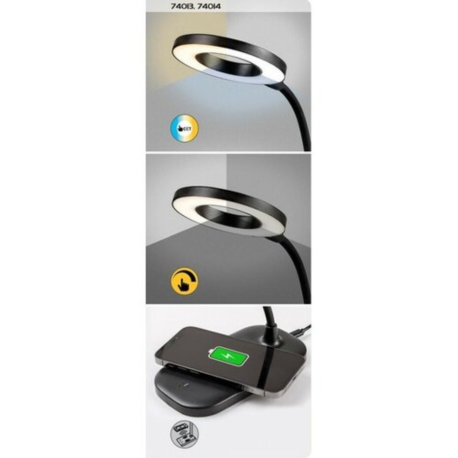 Rabalux 74013 stolní LED lampa Harding, 5 W, černá - main (7)