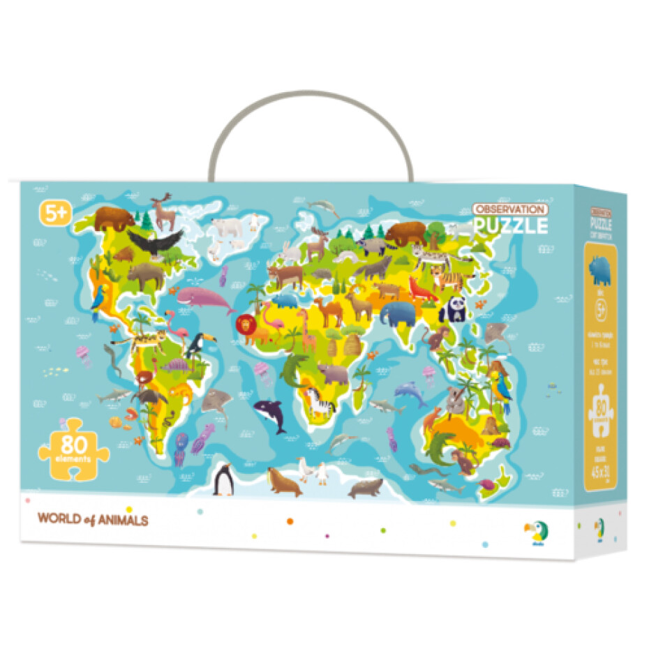 Dodo Puzzle s hledáním obrázků Svět zvířat, 80 dílků - main (1)
