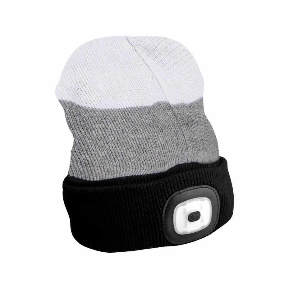 Sixtol Čepice s čelovkou 45 lm, USB, uni, černobílá - main (0)