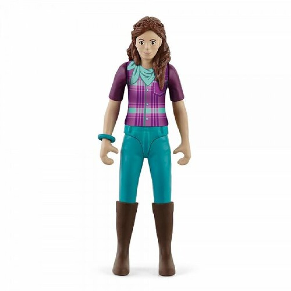 Schleich 42541 Hnědovláska Lisa s pohyblivými klouby na koni Storm - main (2)