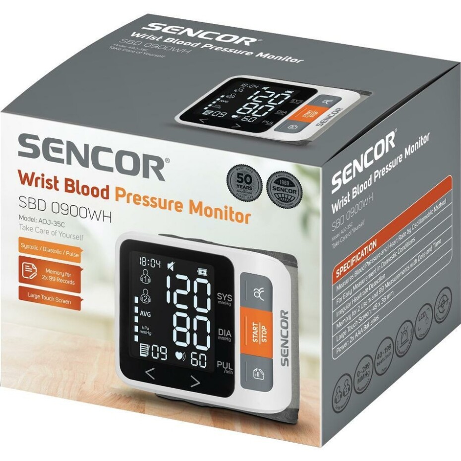 Sencor SBD 0900WH digitální tlakoměr - main (3)