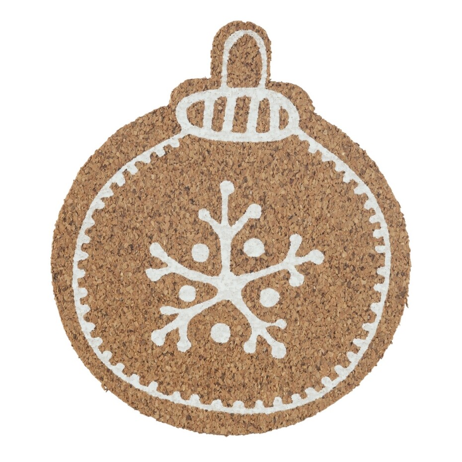 Altom Korková podložka pod hrnek Christmas tree  bauble 10,7 x 10 x 0,3 cm, sada 6 ks - main (0)