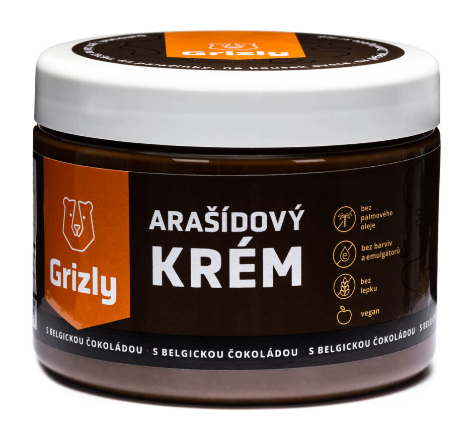 Grizly Arašídový krém s belgickou čokoládou 500 g - main (0)