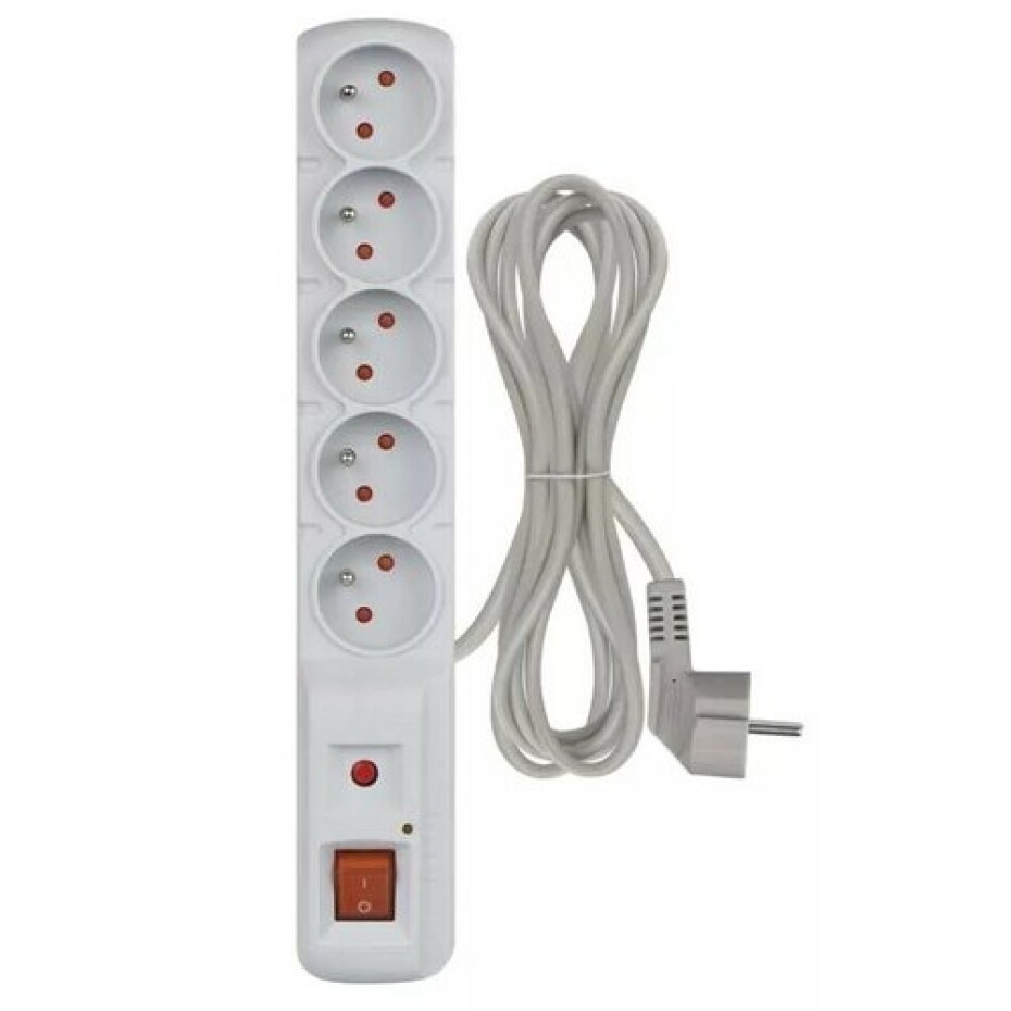 EMOS Přepěťová ochrana 5Z, 3 m, šedá - main (1)