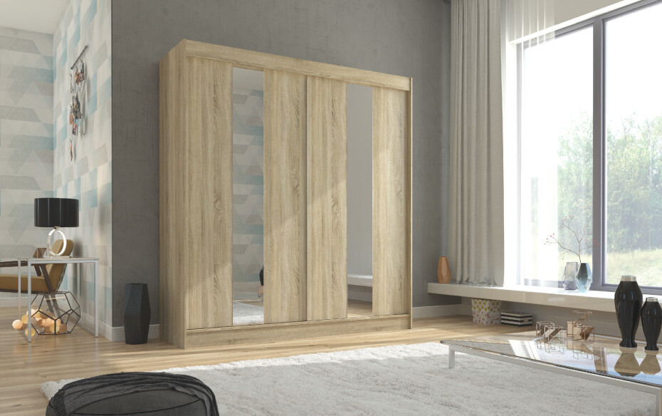 ArtAdrk Šatní skříň BALTON | 200 cm Barva: dub sonoma - main (0)