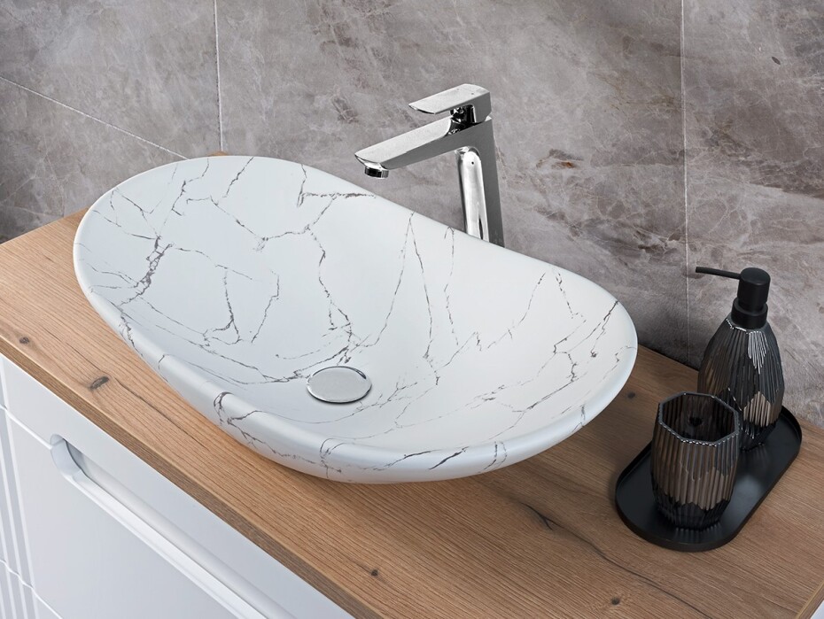 ArtCom Keramické umyvadlo LENA MW17 | bílý mat 60 cm - main (1)
