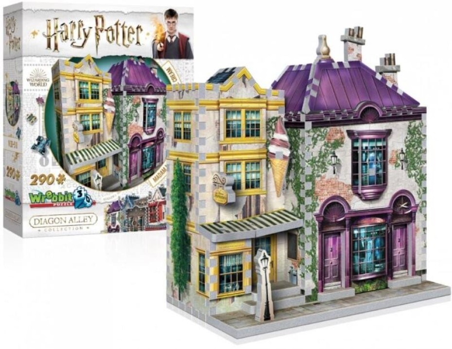 Puzzle 3D Harry Potter: Madam Malkinová a Zmrzlinářství Florea 290 dílků - main (0)