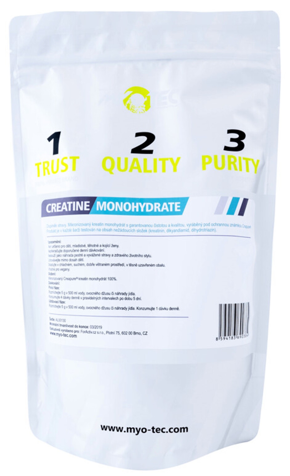 MyoTec Creatine Monohydrate Creapure 750 g - main (1)