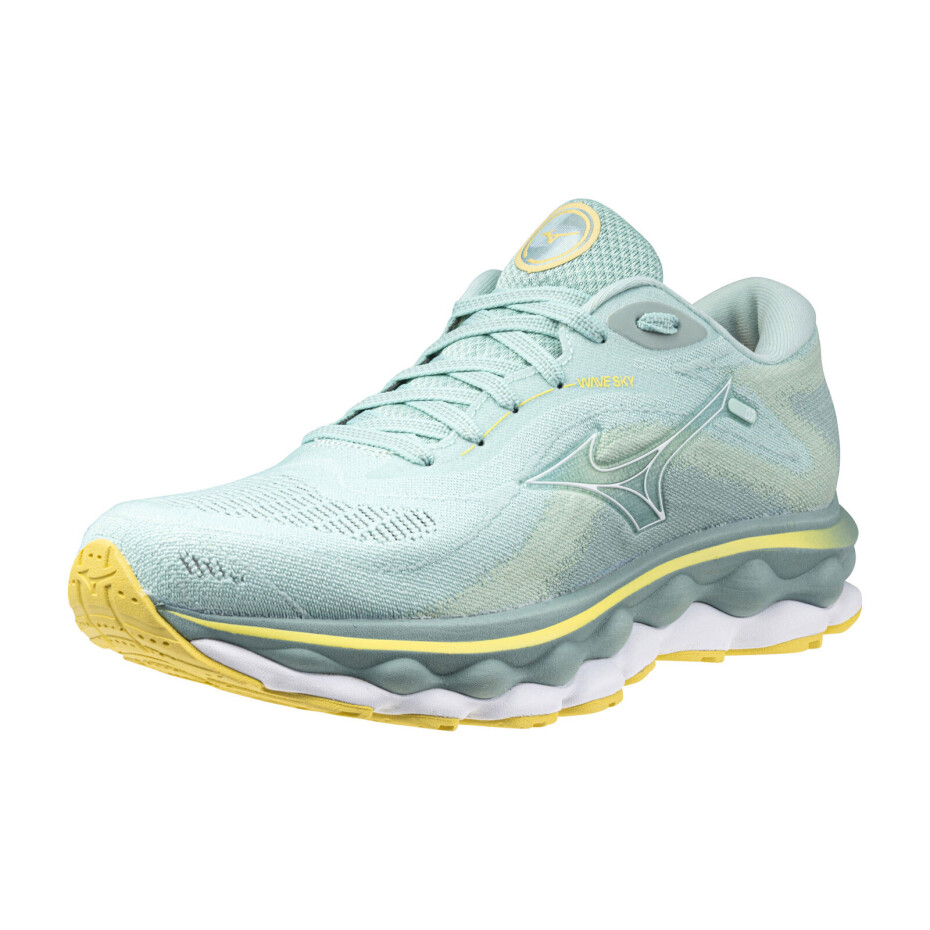 Dámská běžecká obuv Mizuno  Wave Sky 7 Eggshell Blue/White/Sunshine  UK 5 - main (5)