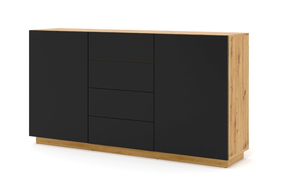 ARTBm Komoda AURA 2D4S | dub artisan/černý mat - main (0)