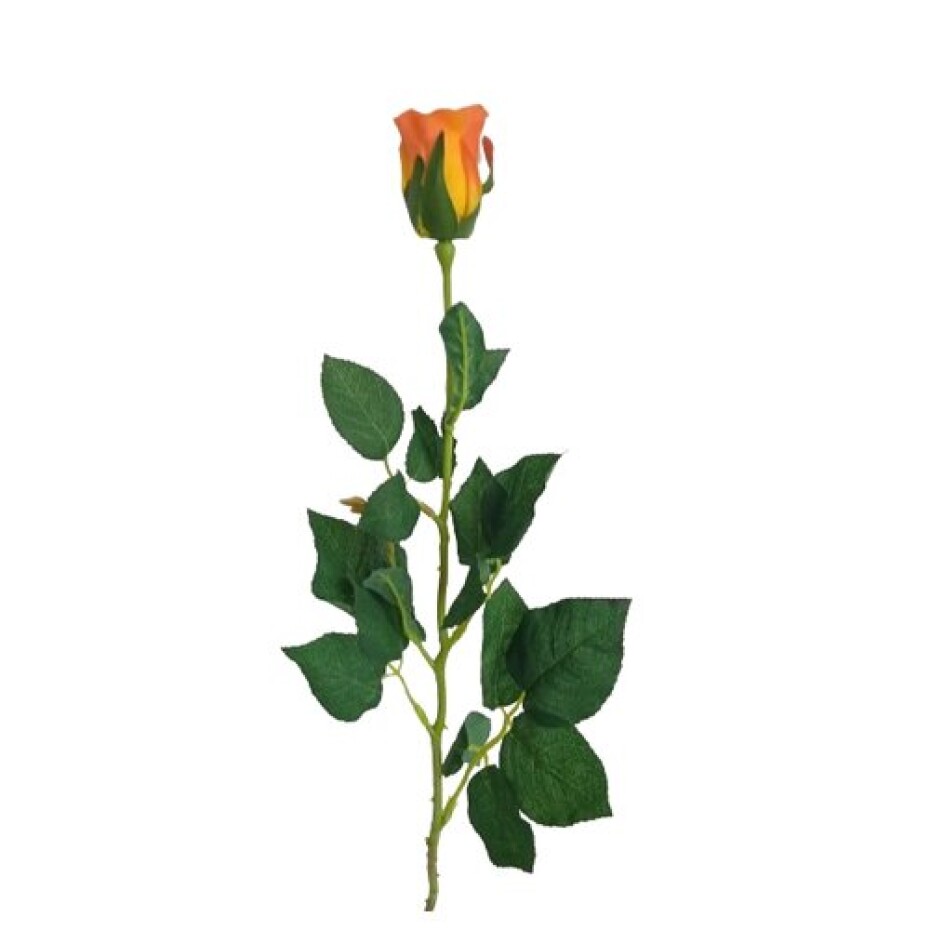 Umělá květina poupě Růže oranžová, 64 cm, 9 ks - main (2)