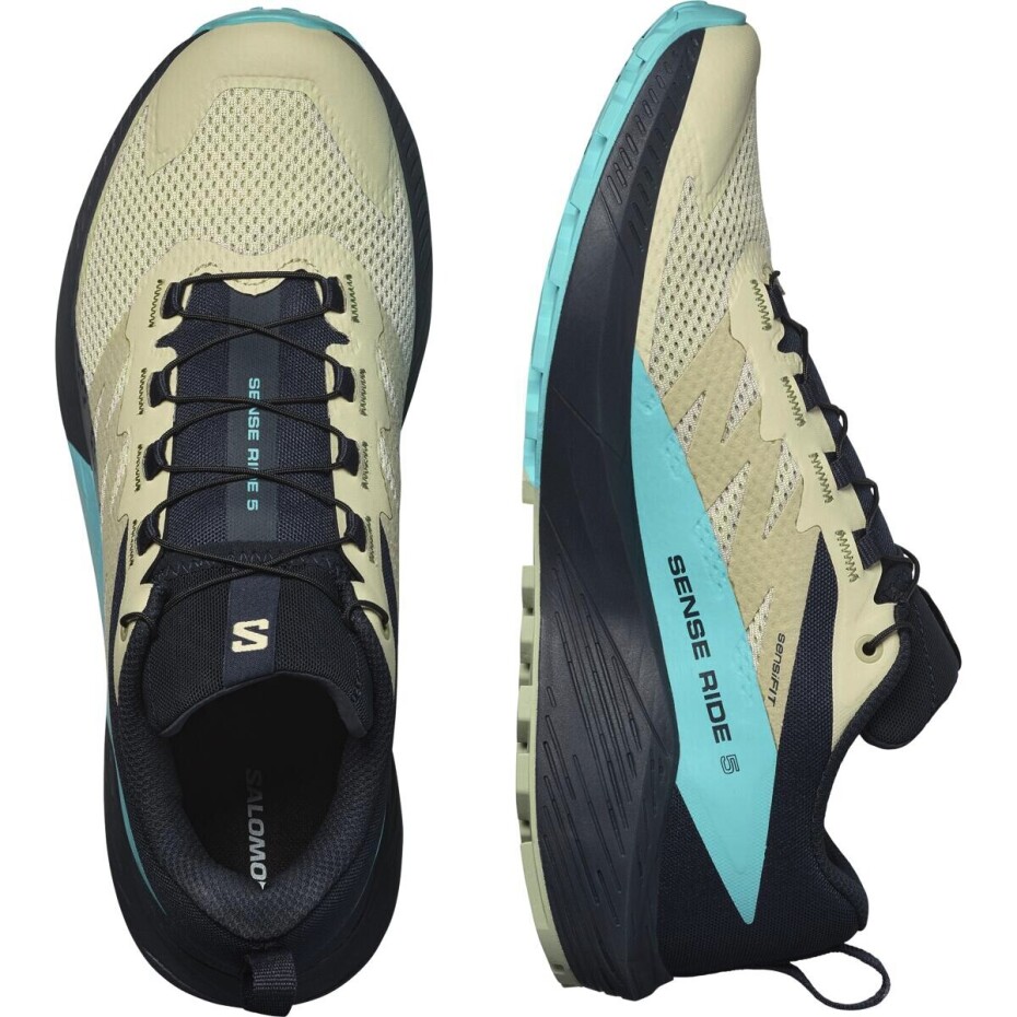 Pánská běžecká obuv Salomon Sense Ride 5 Alfalfa / Carbon / Peacock Blue  UK 9,5 - main (5)