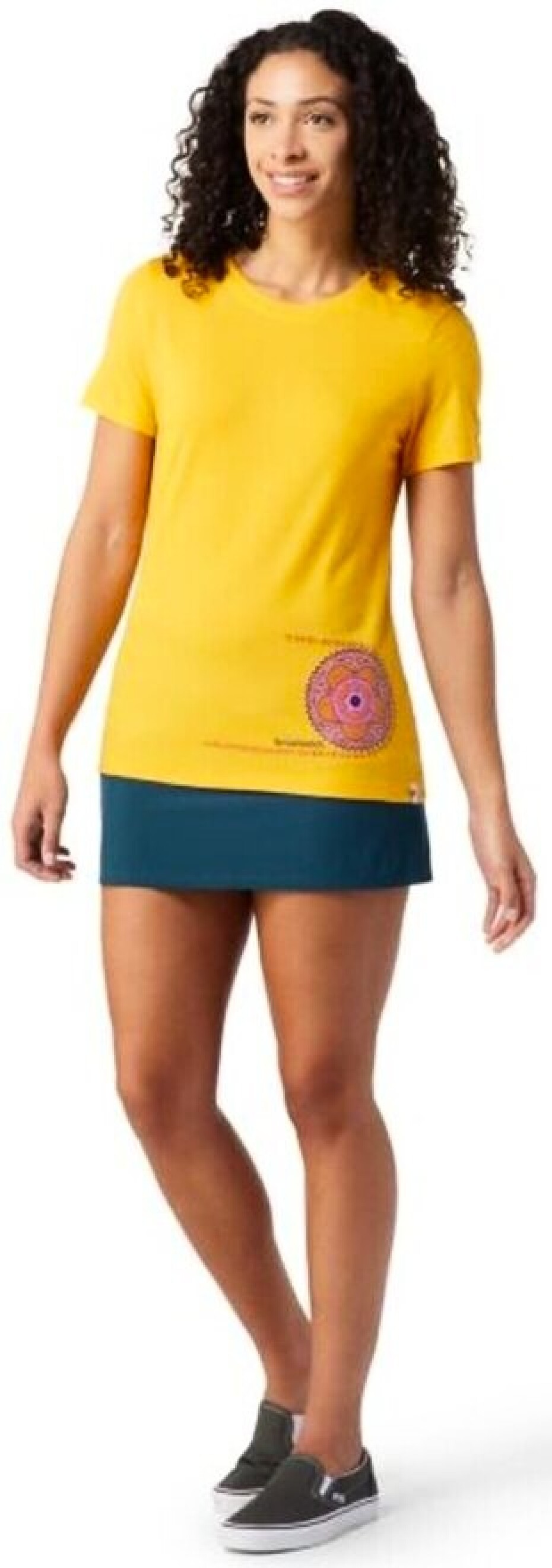 Dámské tričko Smartwool  Merino Sport 150 Crankset Short Sleeve Mango Sorbet S - main (2)