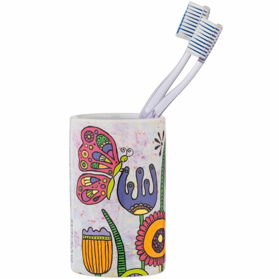 Wenko Keramický kelímek na kartáčky Flowers - main (2)