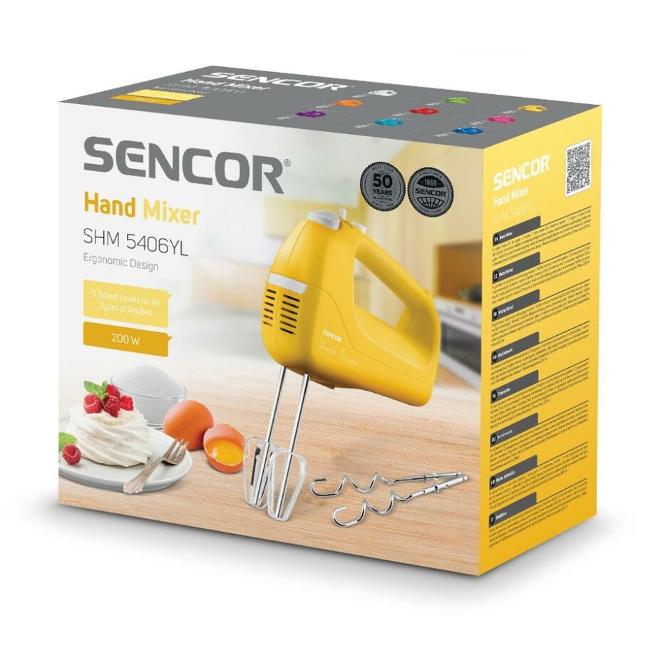 Sencor SHM 5406YL ruční mixér, žlutá - main (7)