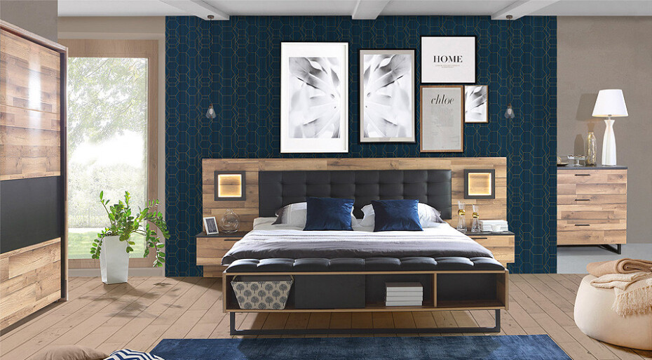 Forte Manželská postel JAKOBINA JKBL1165 | 160 x 200 cm - main (1)
