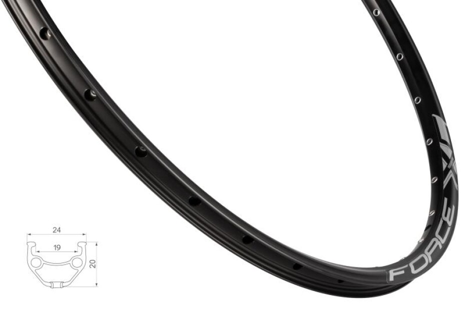 Force Ráfek XC BASIC DISC 559x19, 32děr, černý - main (0)