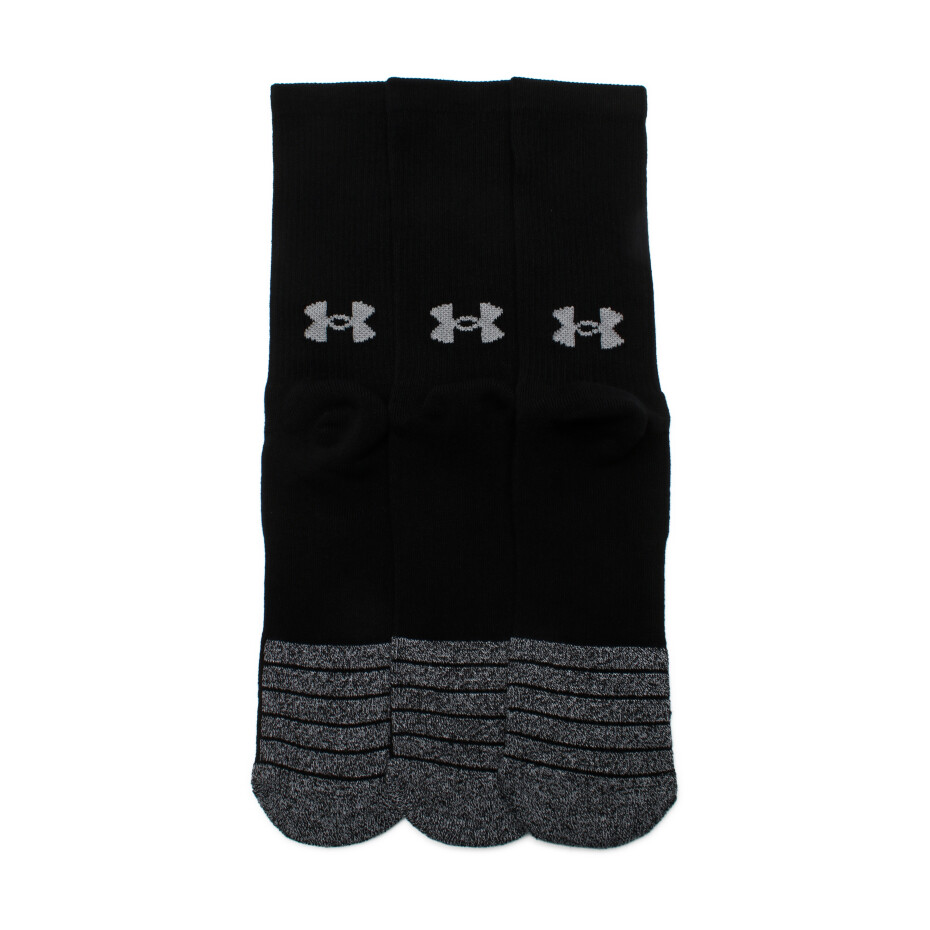 Under Armour ponožky Heatgear Crew 001BlackBlackSteel 3 pack - main (2)