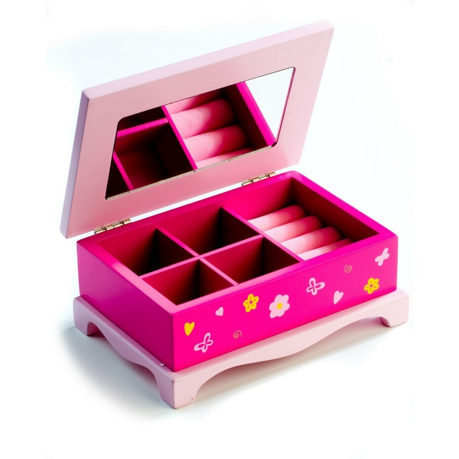 Teddies Dřevěná šperkovnice Princess, 17 x 7 x 11,5 cm - main (0)
