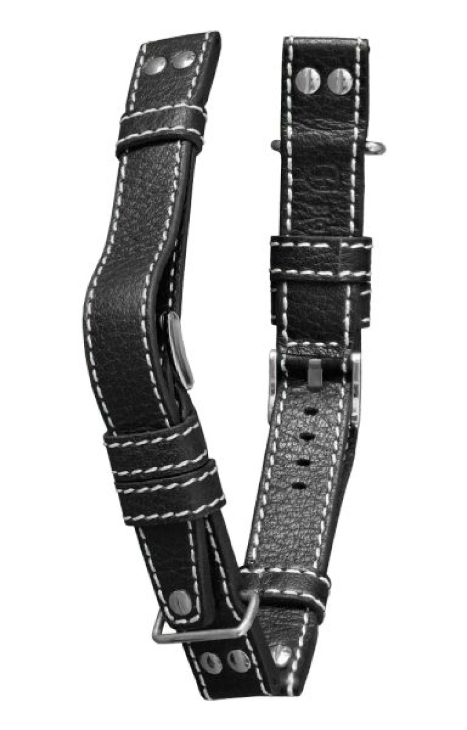 Kožený řemínek Biatec | Černý Navigator z bůvolí kůže - 20 mm - Černá - main (0)