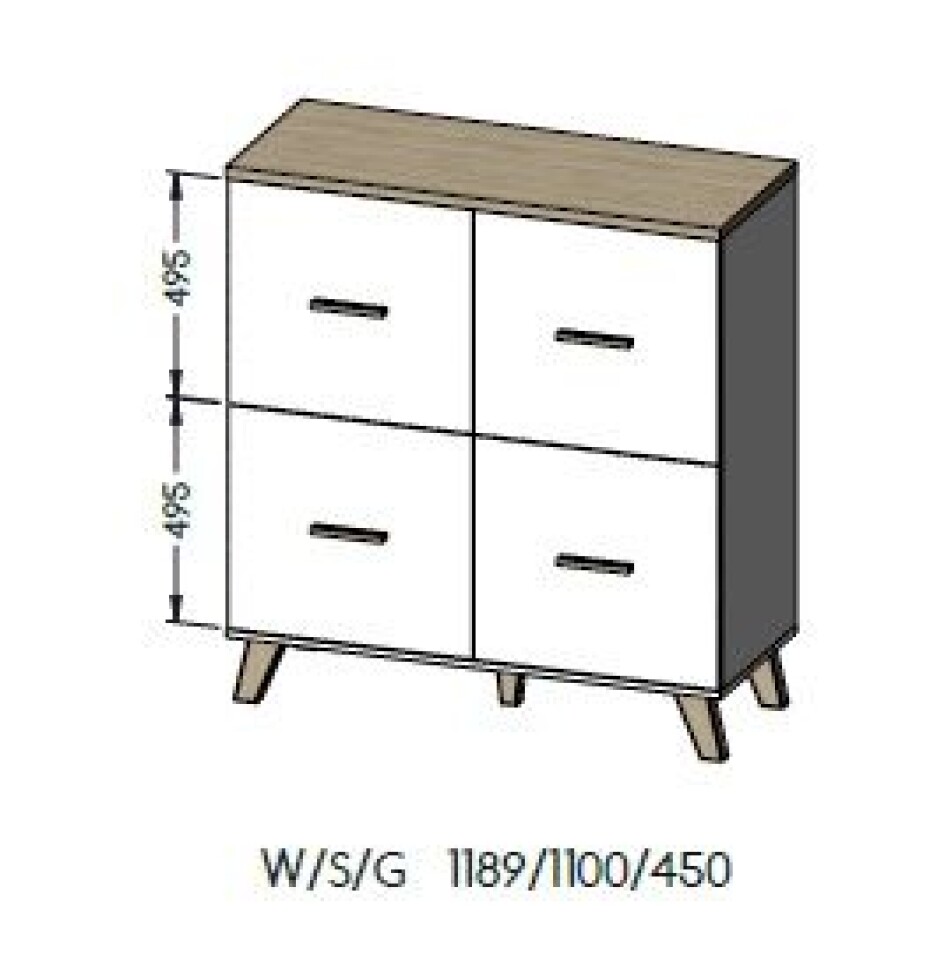 Artcam Komoda LOTTA 4D | 110 cm - main (1)