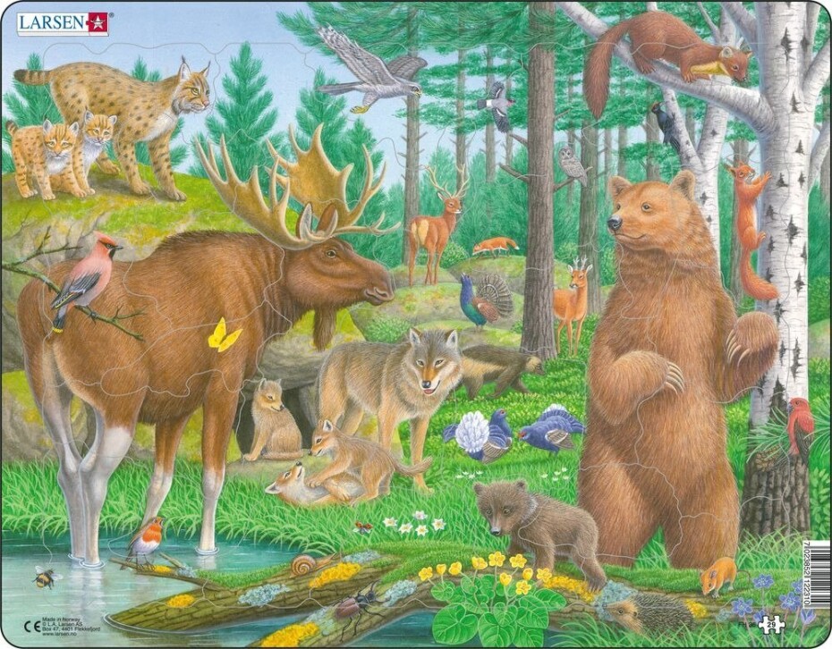 Puzzle MAXI - Zvířata v lese/29 dílků - Kovap - main (0)