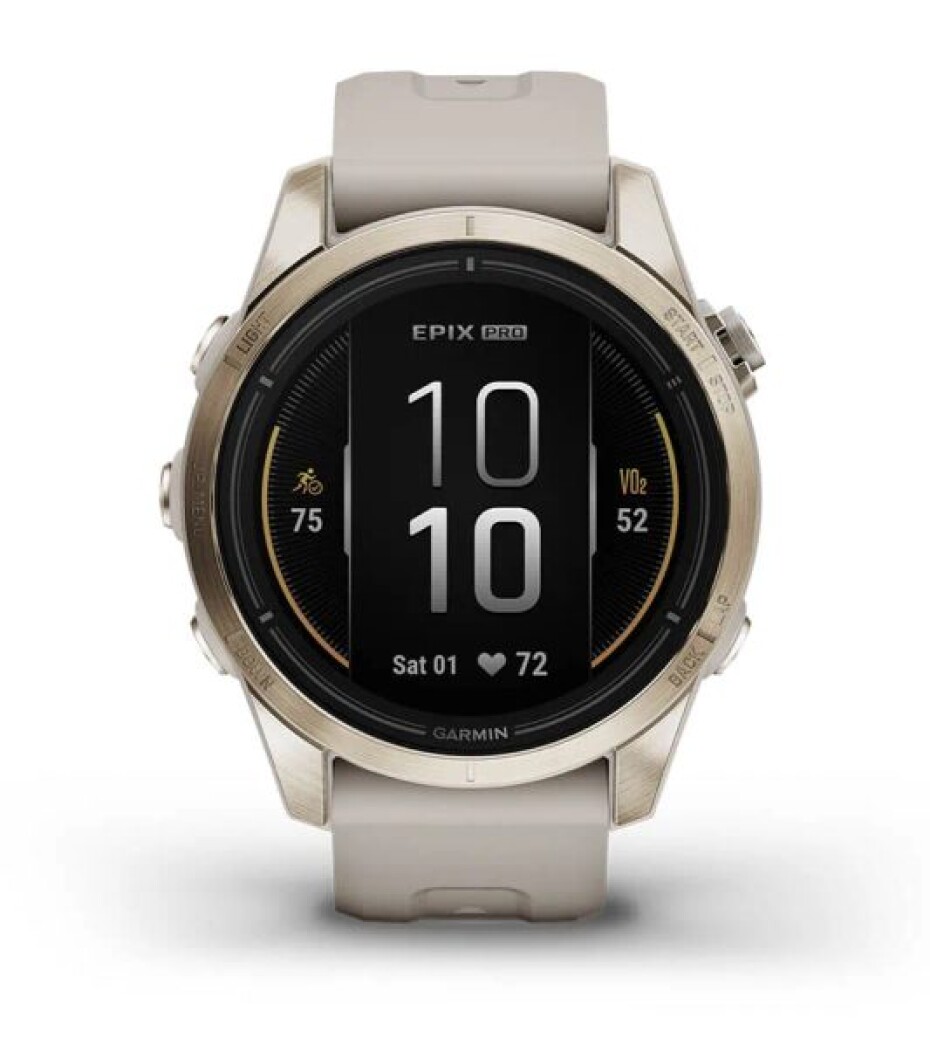 Garmin Epix™ Pro 42mm (Gen 2) Sapphire Edition Soft Gold / Cream Heathered Nylon Band - 010-02802-20 - main (1)