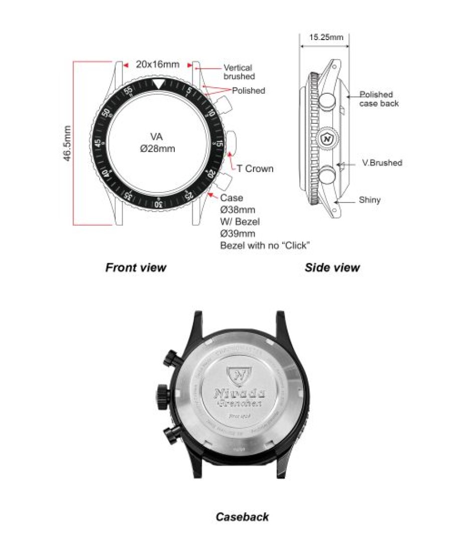 Nivada Grenchen Chronomaster Full Black - Black Rubber - main (13)