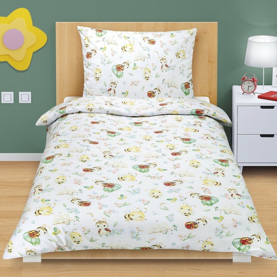Bellatex Dětské bavlněné povlečení Junior Berušky, 140 x 200 cm, 70 x 90 cm - main (0)