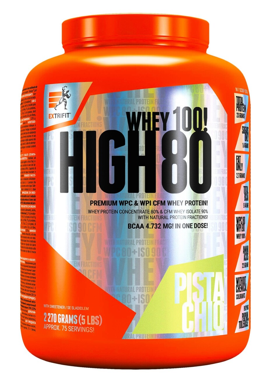 Extrifit High Whey 80 2270 g cookies & cream - main (1)