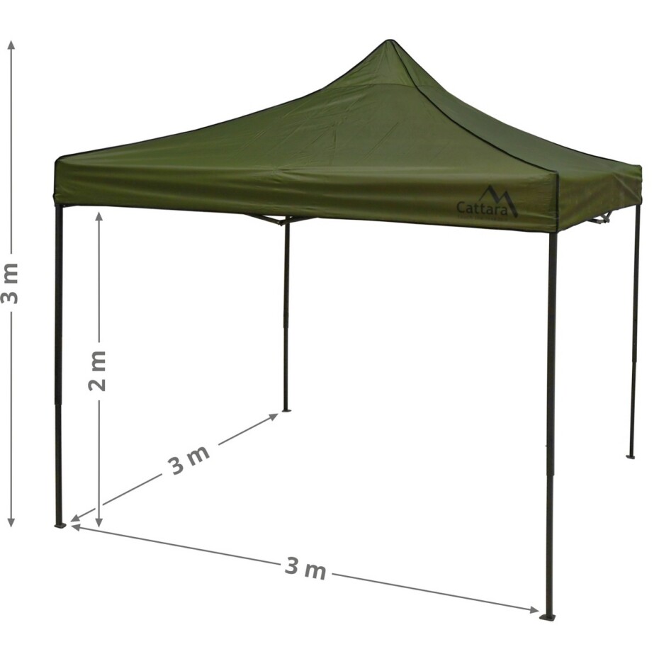 Cattara 13338 Párty stan nůžkový Waterproof, zelená, 3 x 3 m - main (5)