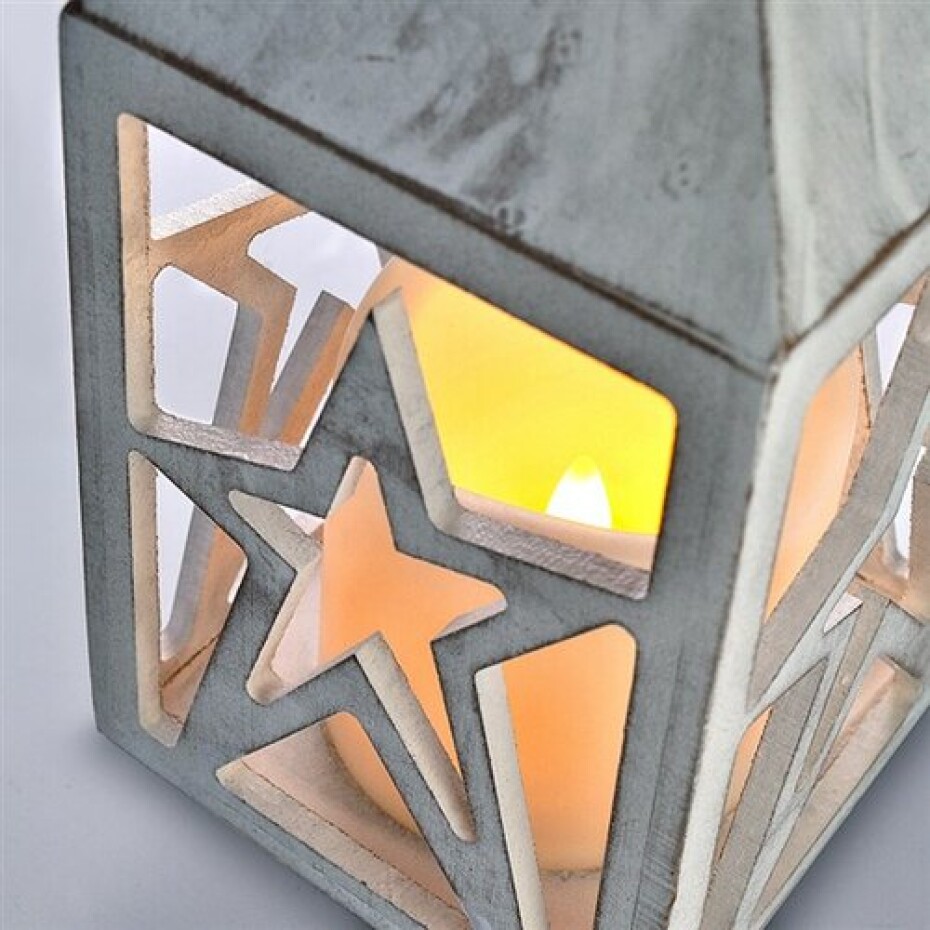 Solight Lucerna s LED svíčkou Hvězda, 21 cm - main (2)