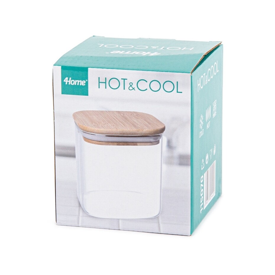 4Home Skleněná dóza na potraviny s víkem Bamboo, 550 ml, 550 ml - main (6)