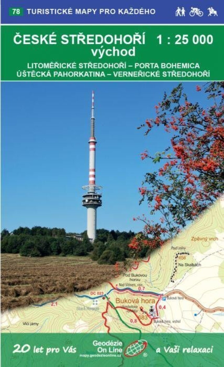 České Středohoří - východ 1:25 000 / 78 Turistické mapy pro každého - main (0)