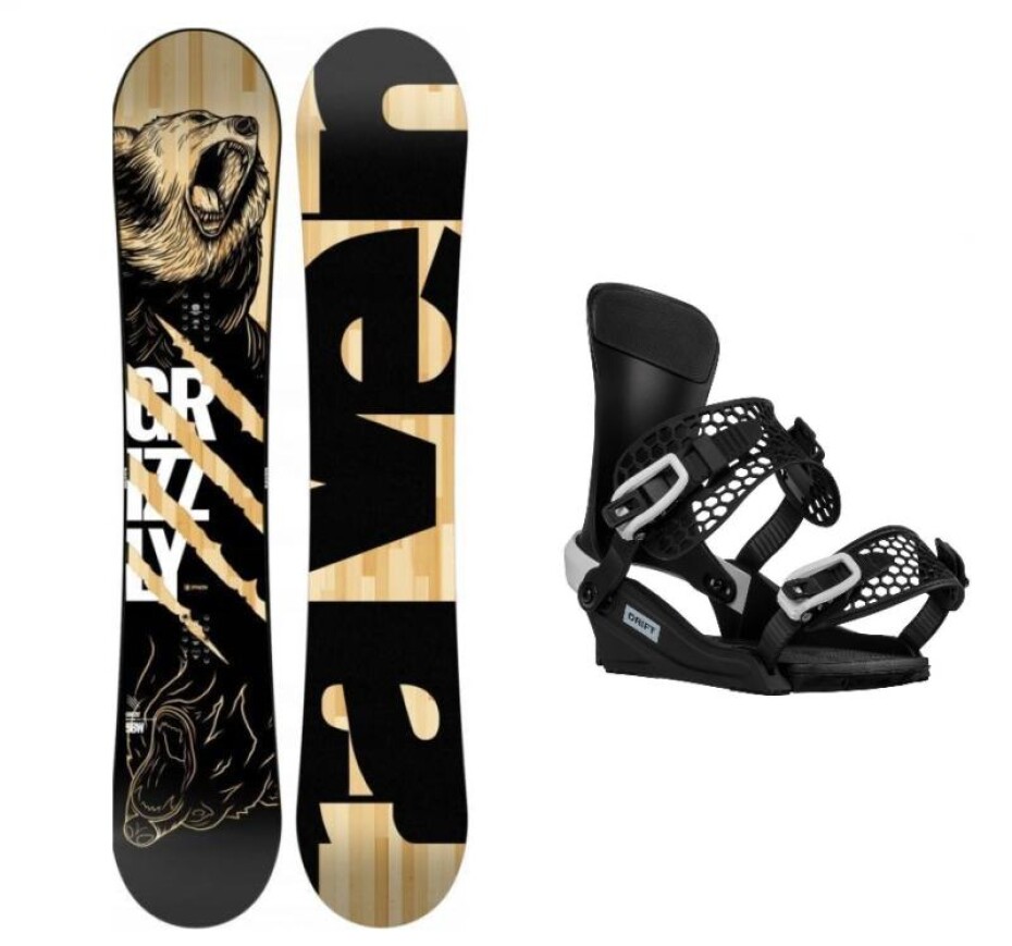 Raven Grizzly snowboard + Gravity Drift black/white vázání - main (0)