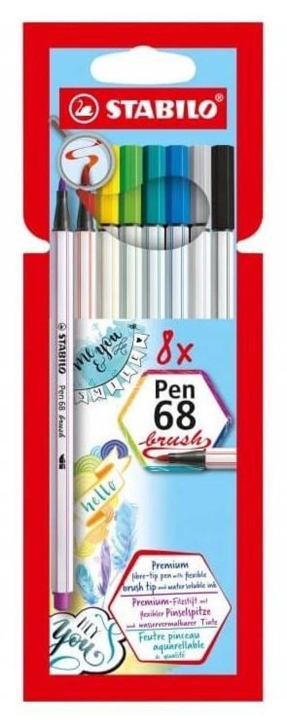 Fixa STABILO Pen 68 brush sada 8 ks v pouzdru - main (0)