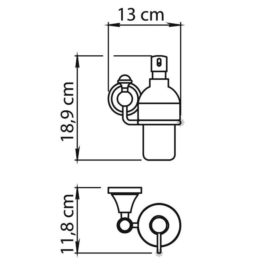 GEDY NV8013 Nevis dávkovač mýdla, keramika, chrom - main (2)