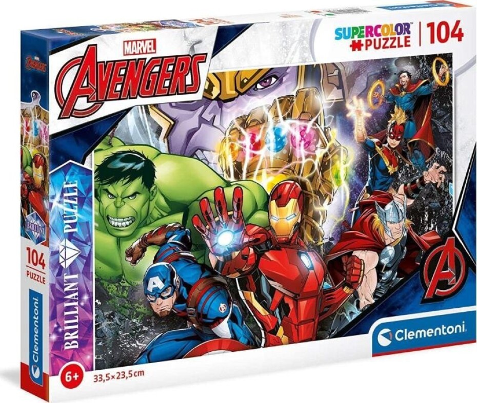 Clementoni Puzzle Briliant - Marvel 104 dílků - Comansi - main (0)