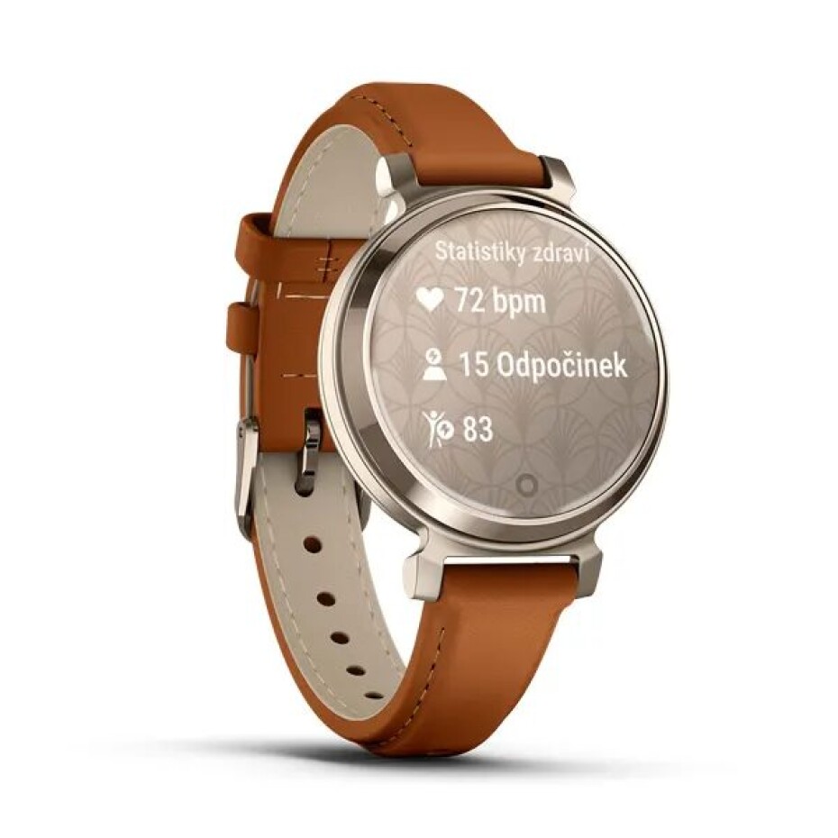 Garmin Lily® 2 Classic Cream Gold / Tan Leather Band  - 010-02839-02 - main (1)