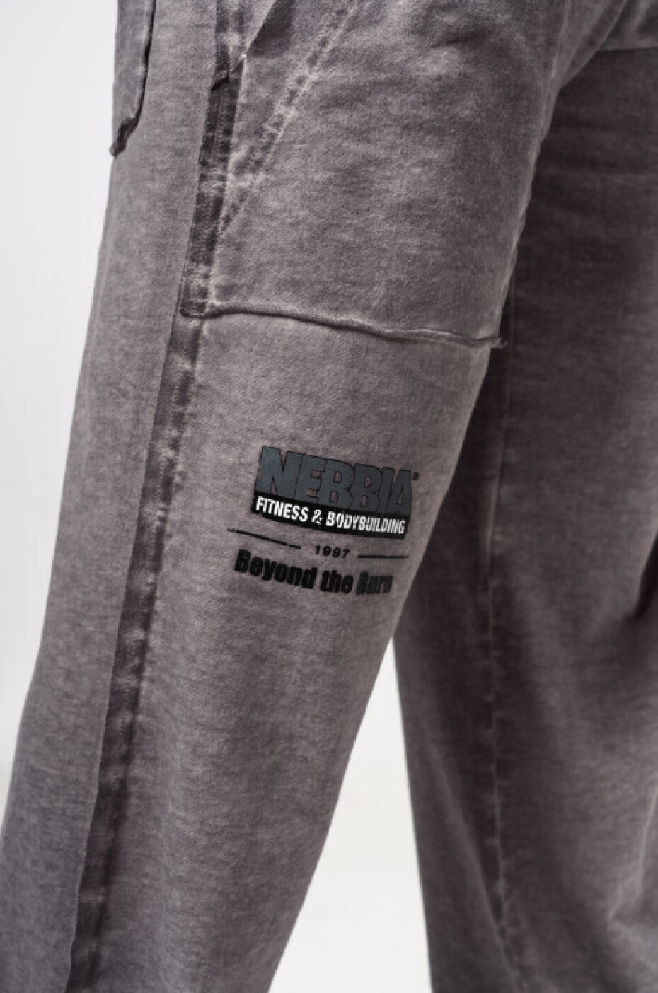 Pánské tepláky Nebbia  Washed-off Gym Sweatpants NO SHORTCUTS Light Grey XL - main (2)