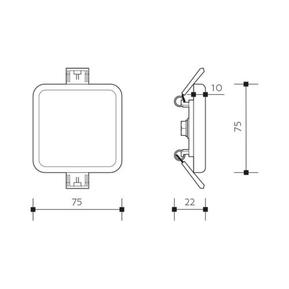 Panlux PN14300010 Podhledové LED svítidlo Downlight Square 6 W, přírodní bílá - main (2)