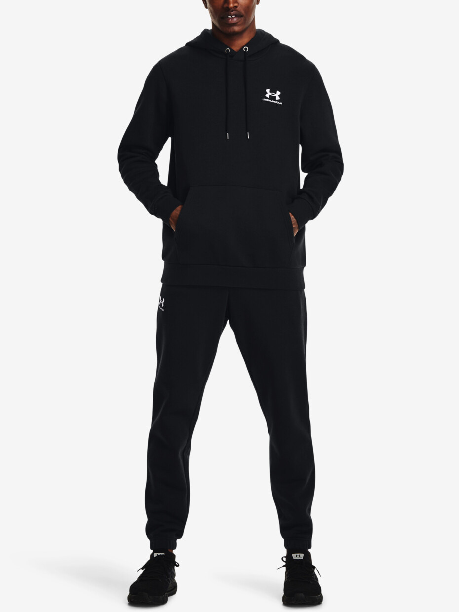 Pánská mikina Under Armour  Essential Fleece Hoodie-BLK XXL - main (1)