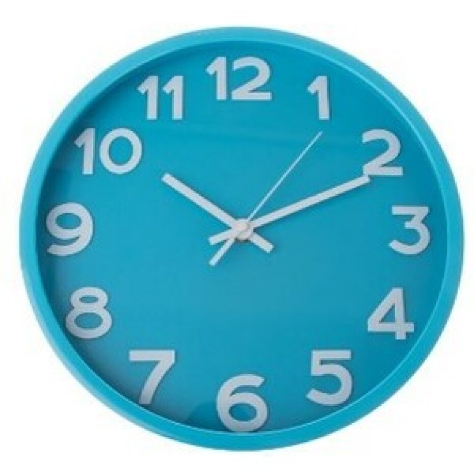 Nástěnné hodiny City blue, pr. 30,5 cm, plast - main (0)