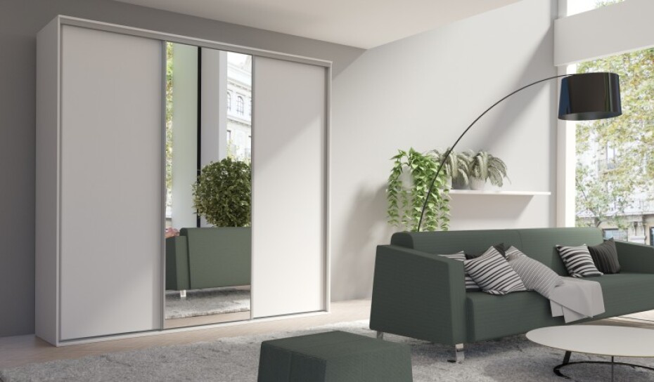 ArtMadex Šatní skříň GRANDE 277 | bílá se zrcadlem Barva: Bílá, Provedení: Grande 277 se 3 zrcadly - main (1)