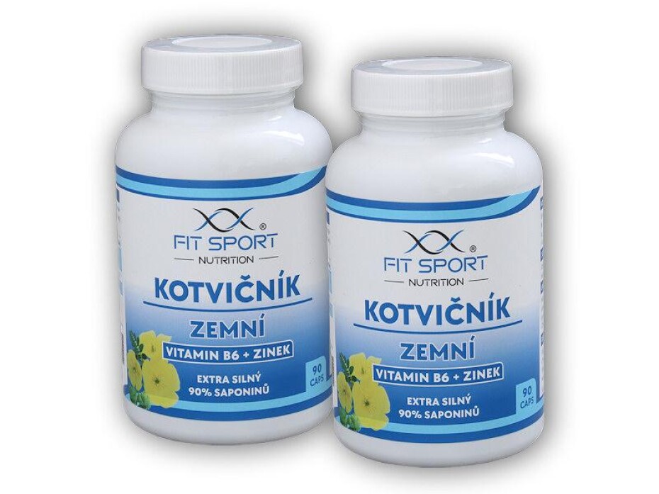 FitSport Nutrition 2x Kotvičník zemní 90% + Vitamin B6 + Zinek 90 kapslí - main (0)