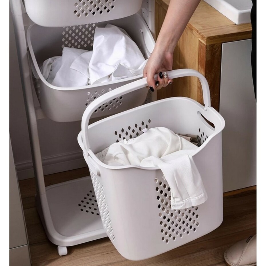 4Home Univerzální úložné koše na kolečkách TRIS, 3 patra  - main (5)
